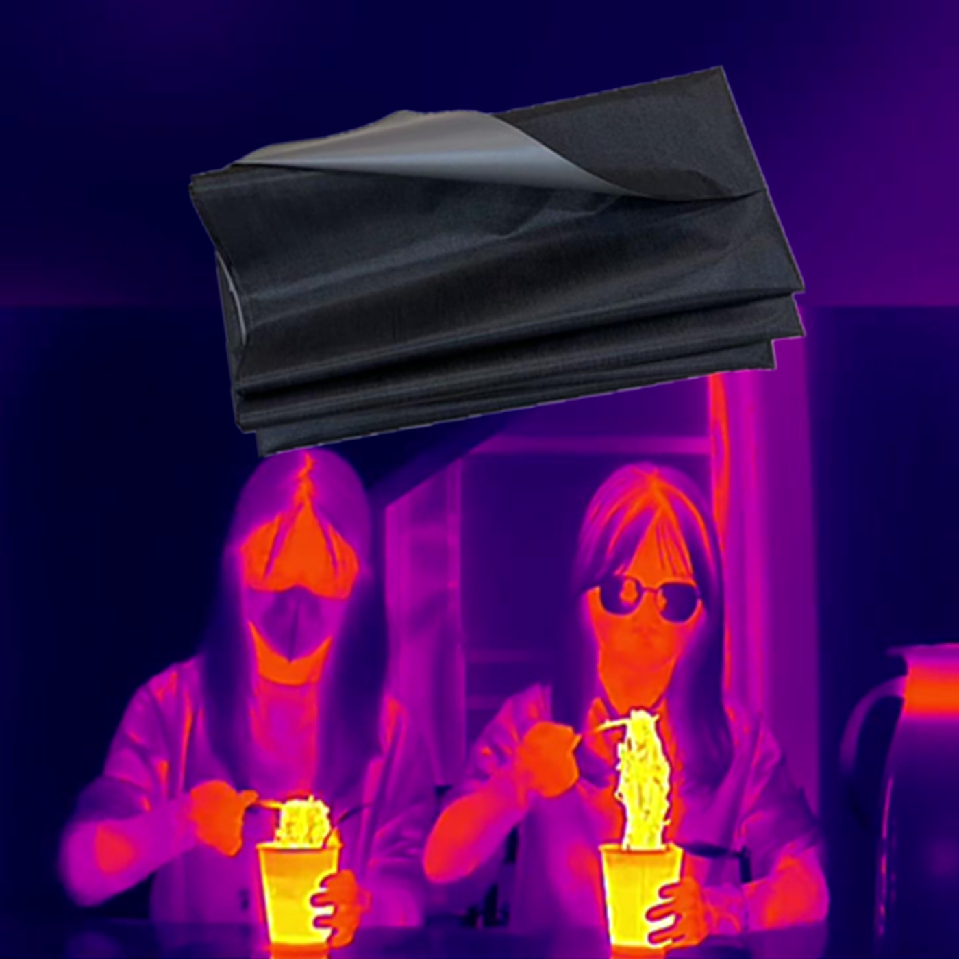 防红外线专用布防热成像看透遮挡布屏蔽摄像头监控拍摄看到隔离布