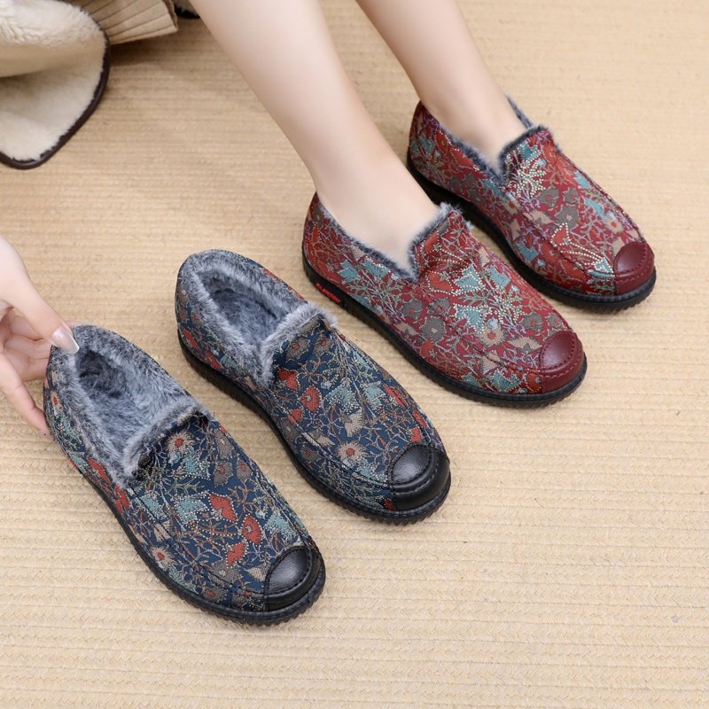 冬季老北京棉鞋老人防滑加绒保暖中老年人妈妈靴软底加厚奶奶棉靴,女鞋,棉鞋,淘宝优惠券,粉丝福利购,淘宝优惠卷