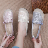 子女妈妈鞋 秋季 女鞋 舒适百搭软底民族风汉服小单鞋 新款 老北京布鞋