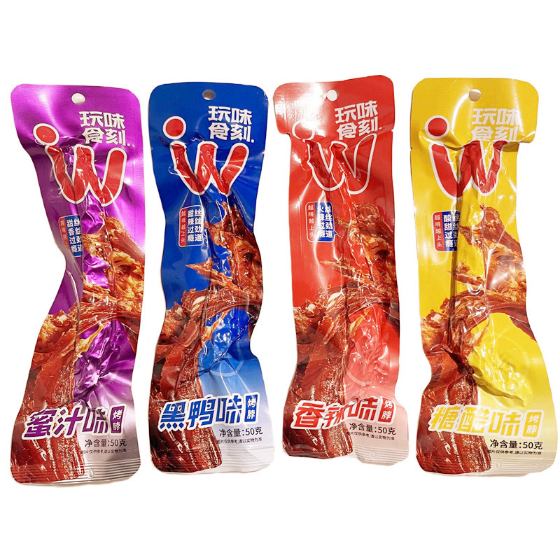 玩味食刻香辣烤长脖50g整根烤脖