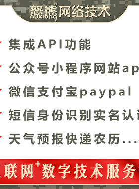 定制开发网站公众号小程序支付功能PHP二次修改定制各种API接口