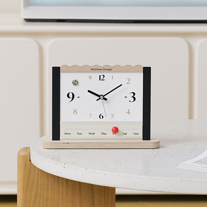 WOZOOM屋准玄关创意时钟摆件客厅电视柜摆台式钟表酒柜装饰品座钟