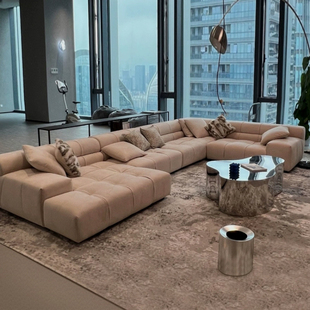 锐驰(CAMERICH)沙发客厅高端大气上档次磨砂布艺龙江沙发家具厂