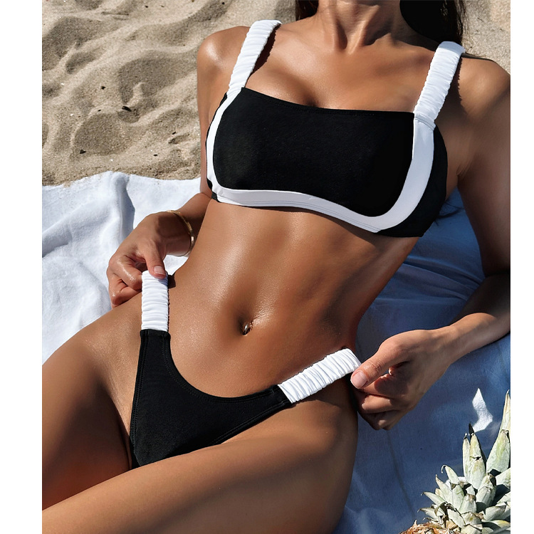 性感抹胸比基尼 Sexy strapless bikini Two-piece swimming suit