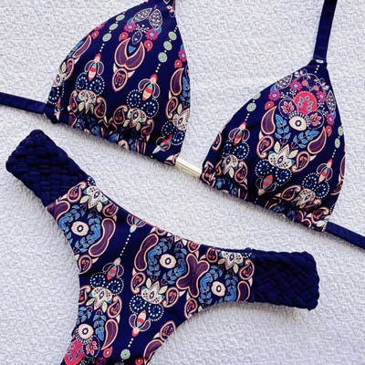 New printed bikini Sexy swimsuit比基尼泳衣沙滩性感风女士泳装