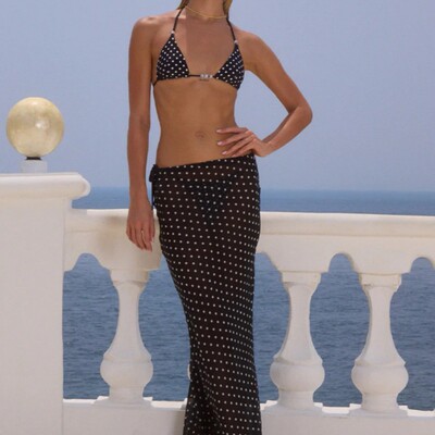 bikini波点性感分体泳装女纯欲风
