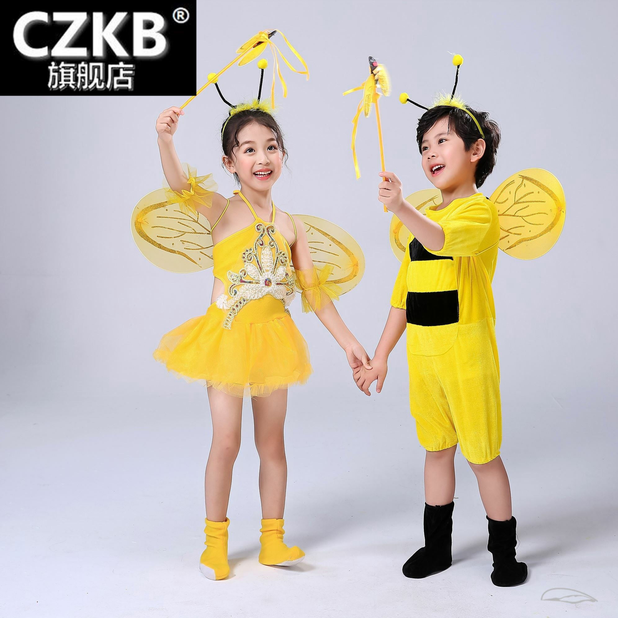 六一儿童节演出服小蜜蜂舞蹈幼儿园宝宝小鸡表演卡通动物表演服装