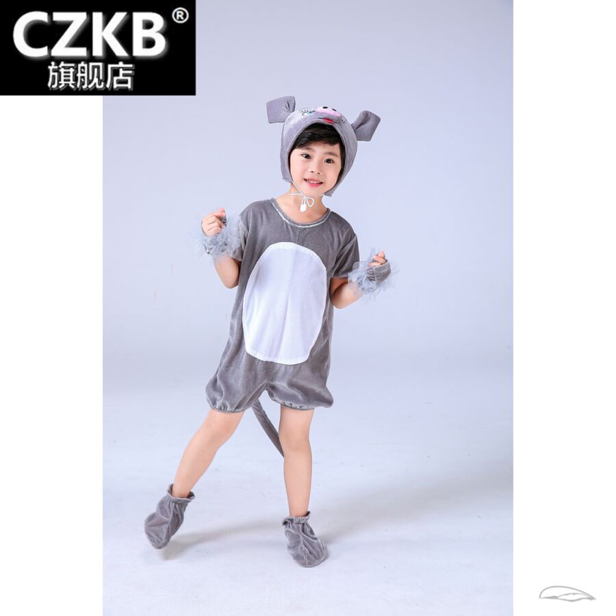 新款三只小猪儿童动物表演服中性成人卡通快乐的幼儿园演出服装