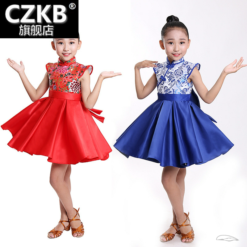 女童棉麻汉服古装儿童夏季短袖套装宝宝中国风唐装小孩裙裤两件套