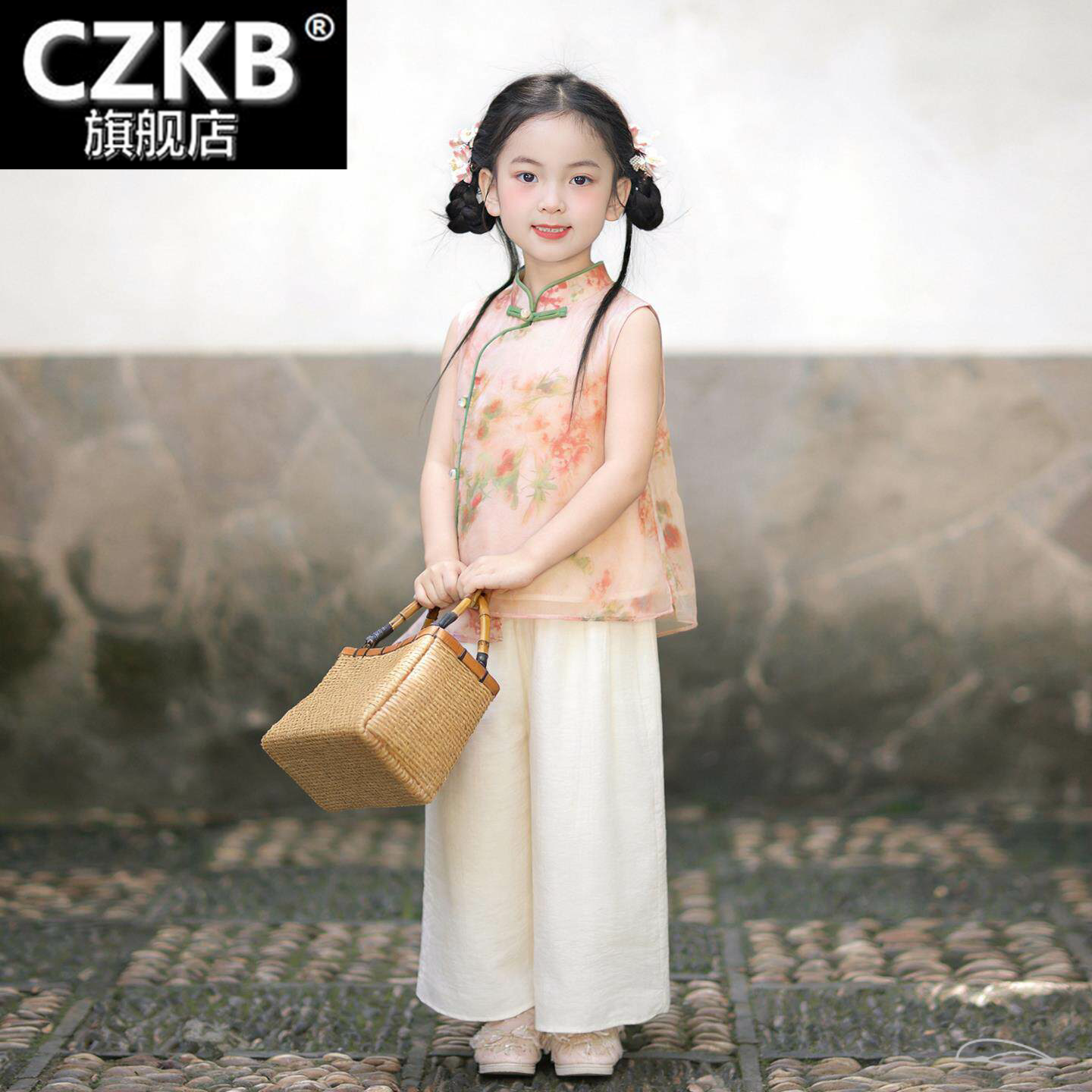 汉服女童26年夏装宝宝新中式裤子图片