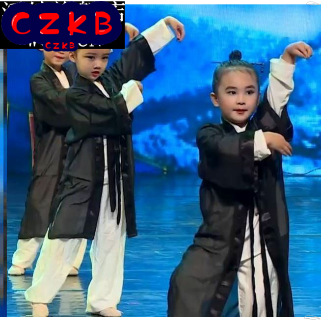 从前有座山舞蹈演出服道士下山小道姑表演服儿童古装