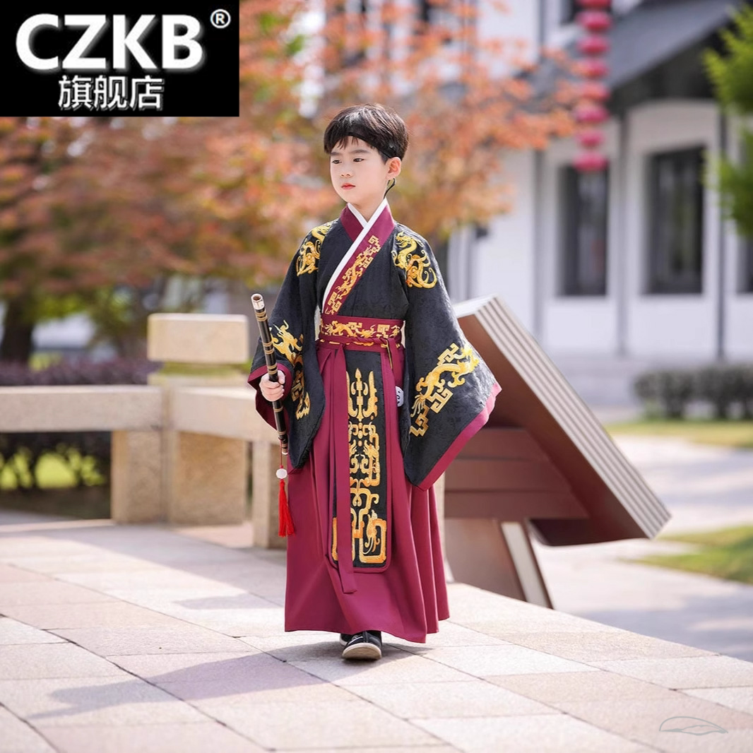 男童汉服2025新款套装男孩唐装古