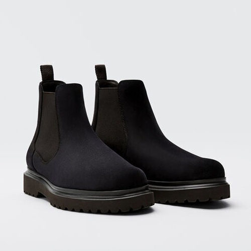 MD休闲短靴牛反绒皮男靴真皮靴