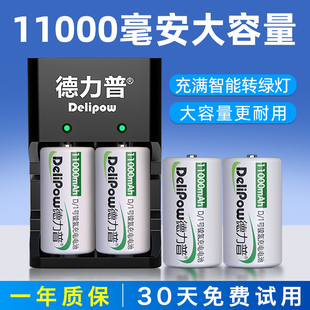 收音机 德力普1号充电电池大容量燃煤气灶通用D型一号1.5v锂电套装