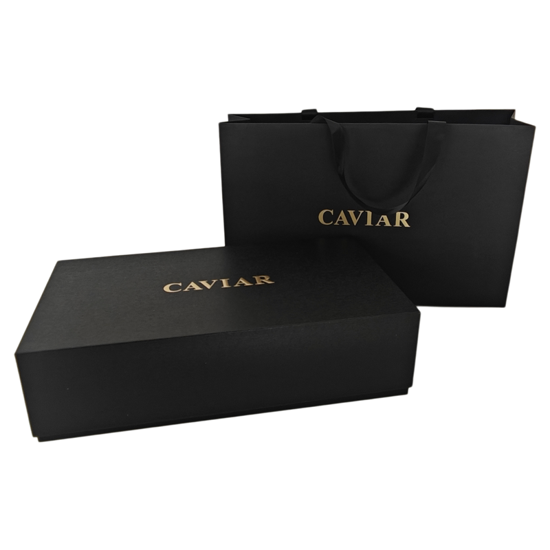 高档6孔8孔鱼子酱礼盒正方形鱼籽包装盒配贝壳勺开罐器冰盒手提袋