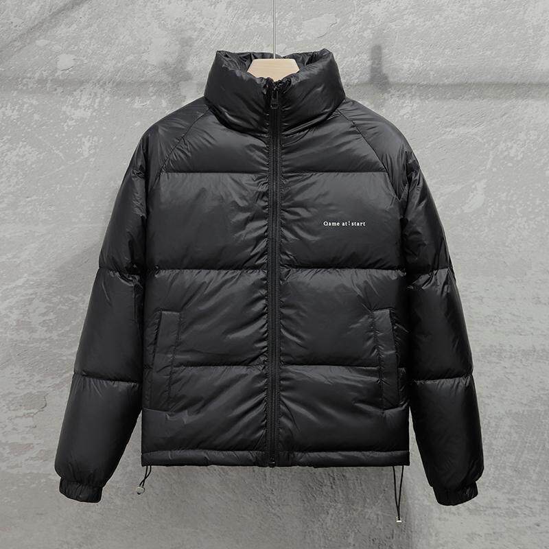 冬季新款纯色立领情侣羽绒服男女装短款加厚保暖面包服夹克外套潮