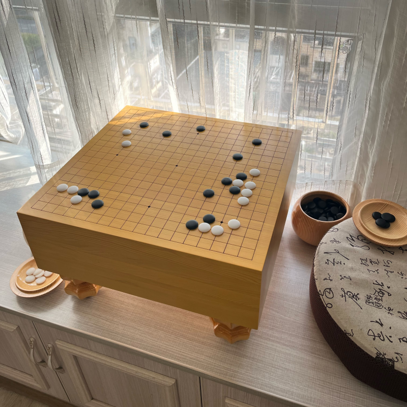 新榧木带脚围棋桌围棋墩