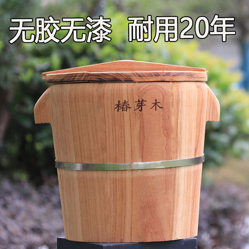 纯手工椿芽木桶蒸饭神器榫卯结构