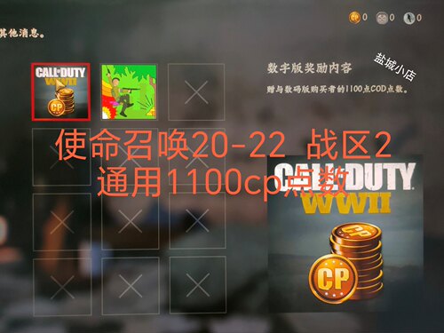 使命召唤20-22黑色行动cod～战区2-1100cp点数 或通行证解锁