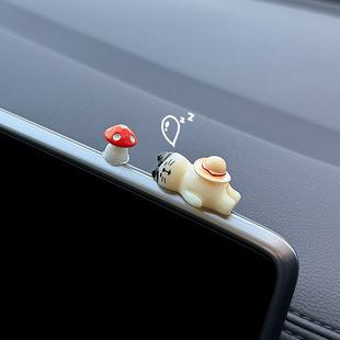 可爱慵懒猫车载中控台摆件汽车屏幕装饰品迷你小公仔女生2026新款