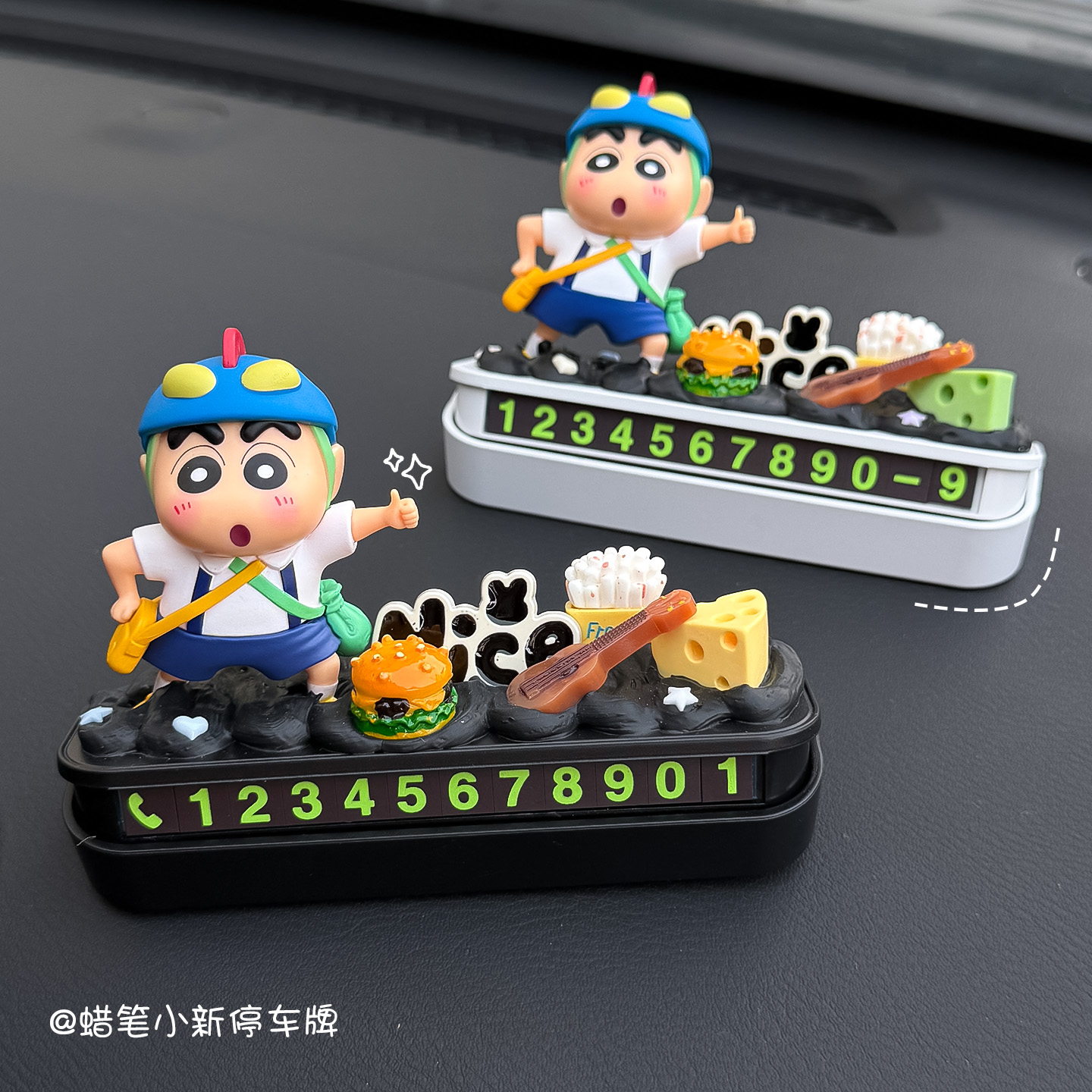 【正版蜡笔小新】汽车停车号码牌