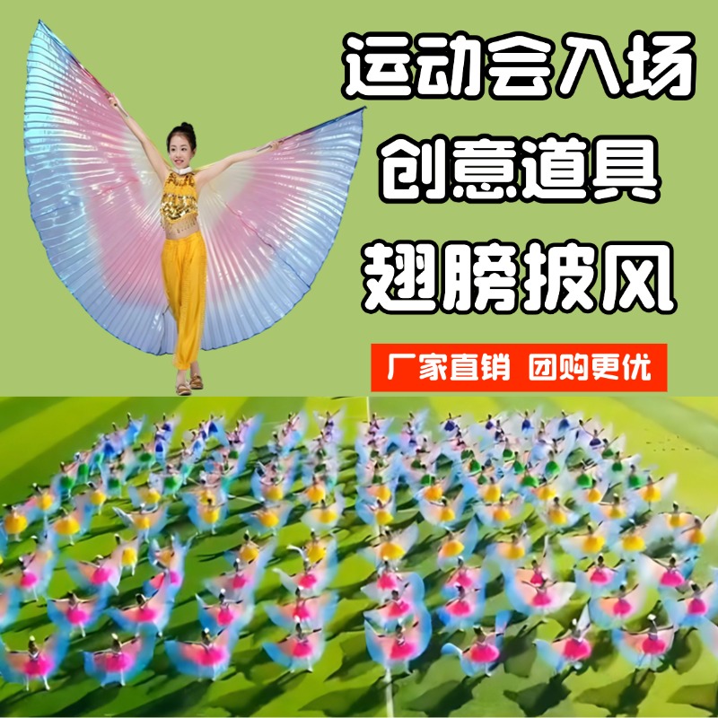 运动会开幕式创意彩色翅膀披风