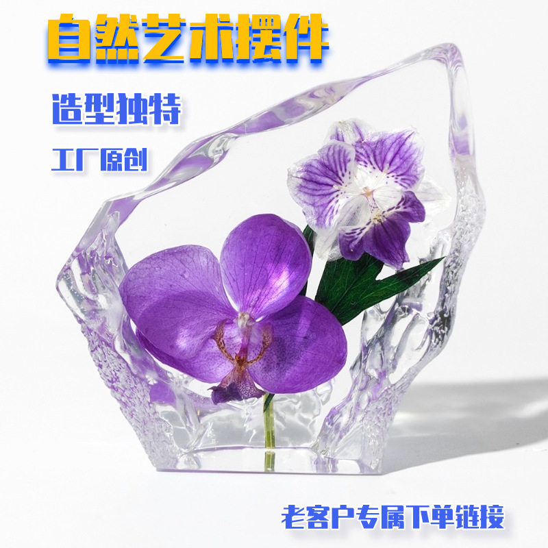 千年虫标本工艺品摆件岩石冰雕