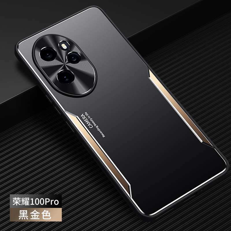 适用于荣耀100/100pro手机壳Honor100pro保护套华为型号MAA-AN00金属背板MMA一AN10新款H0n0r100por防摔商务