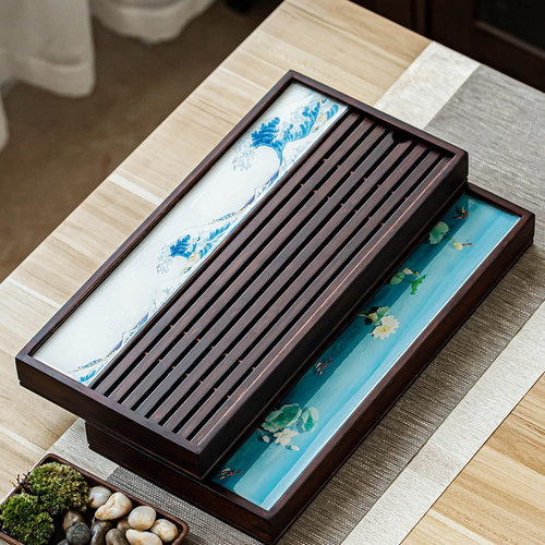 家用小型沥水茶具方形国潮干泡盘