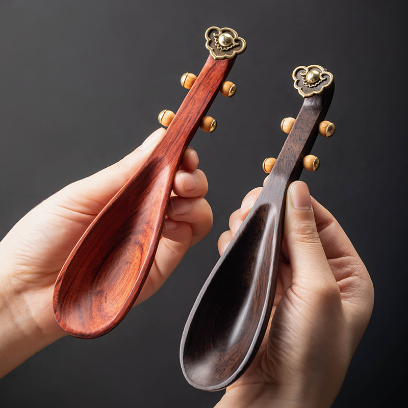 黑檀木茶勺功夫茶具配件零配