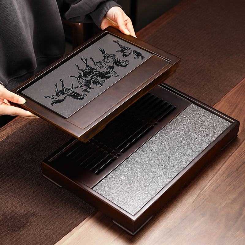匠序长方形茶盘实木托盘