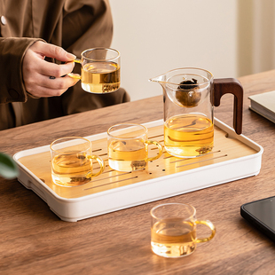 家用耐热泡茶壶一壶两杯办公室会客喝茶2025新款 玻璃功夫茶具套装