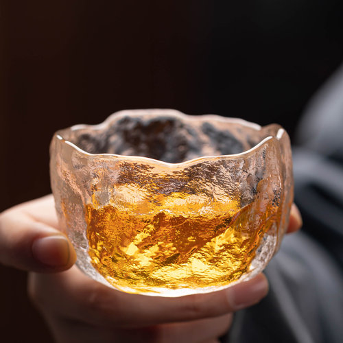 迷你琉璃品茗杯日式莲花玻璃杯