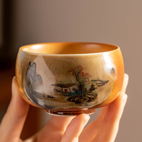 匠序柴烧主人杯陶瓷大容量茶杯
