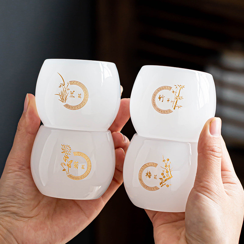 琉璃茶杯个人专用品茗杯泡茶功夫主人杯小茶杯定制百家姓礼盒logo,餐饮具,茶杯,淘宝优惠券,粉丝福利购,淘宝优惠卷