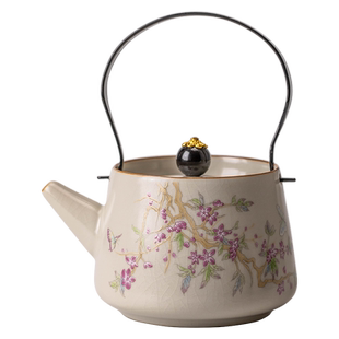 匠序古汝提梁壶单壶家用轻奢高档茶壶功夫茶具一壶二杯陶瓷泡茶器