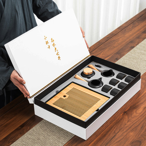 侧把储水式干泡礼盒装功夫茶具