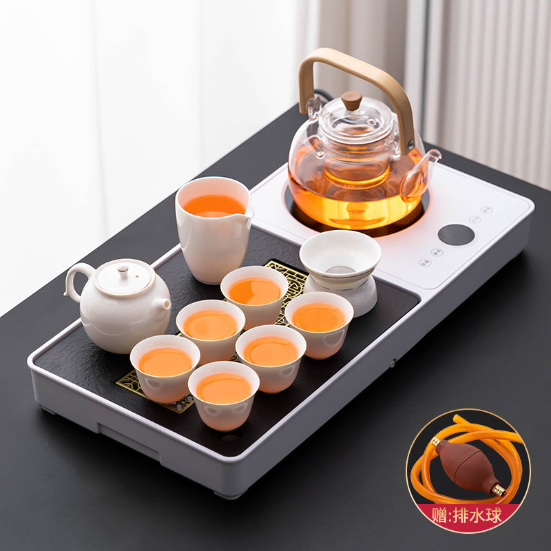 功夫茶具组合套装家用客厅泡茶轻奢高档煮茶小茶台全自动一体茶盘