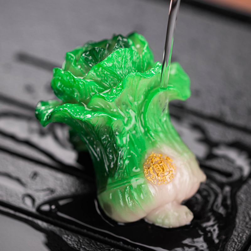 虎年白菜招财茶宠冲水变色可养