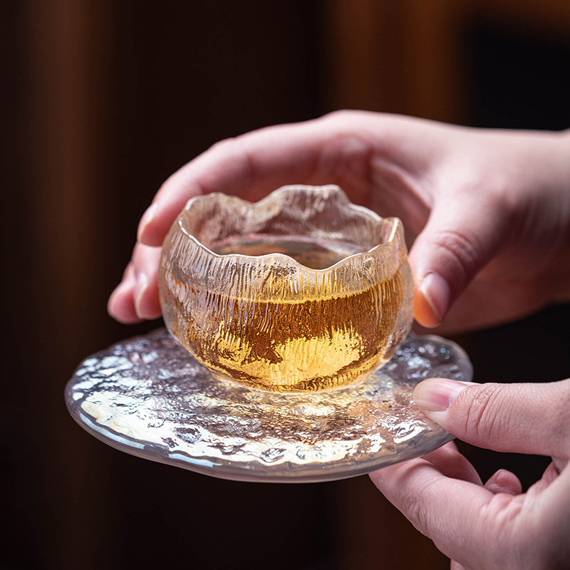 冰块玻璃茶杯垫杯托家用配件图片