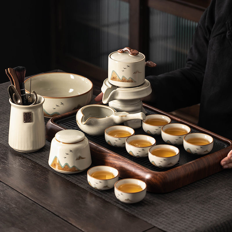 匠序汝窑自动茶具陶瓷泡茶神器