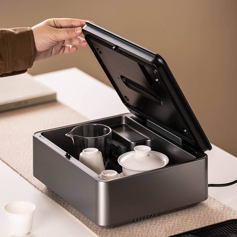 匠序茶具消毒盒台式迷你小型消毒柜家用茶杯泡茶碗烘干滤水收纳盒