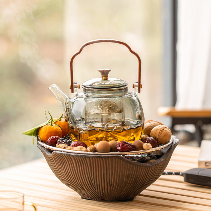 围炉煮茶家用室内烤茶电陶炉一套罐罐茶煮茶器煮茶炉玻璃茶壶套装,餐饮具,茶壶,淘宝优惠券,粉丝福利购,淘宝优惠卷
