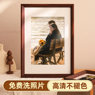 照片相框做成相框挂墙空框相片打印加定制摆台6寸8寸a34实木画框