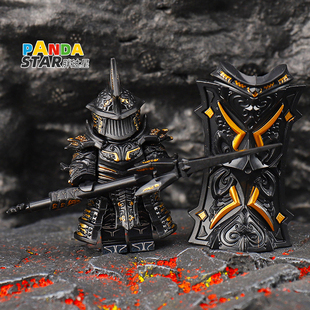 高塔骑士人仔恶魔之魂游戏系列中古骑士益智拼装小人玩具