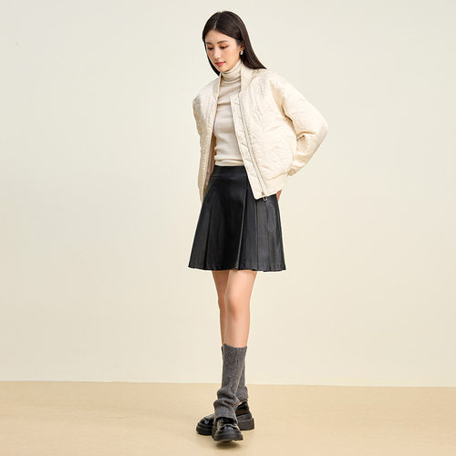 SOMSOM/索玛冬季新款立领夹克外套压花纹理轻复古休闲上衣