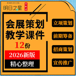 会展策划教学PPT课件项目立项前期筹备招商宣传推广现场服务管理