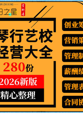 琴行培训学校教育机构创业规划琴房员工老师薪酬管理制度合同表格