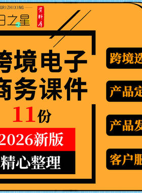 跨境电子商务教学PPT课件平台注册选品产品定价发布优化客户服务