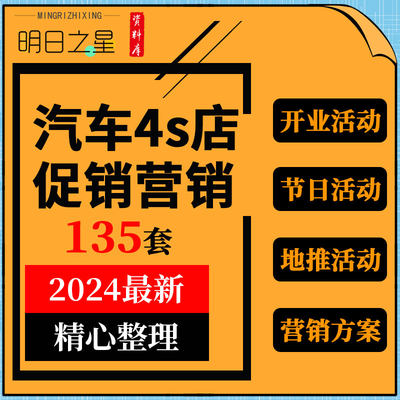 汽贸汽车4s店开业庆典节日促销抽奖续保集客活动会员营销策划方案